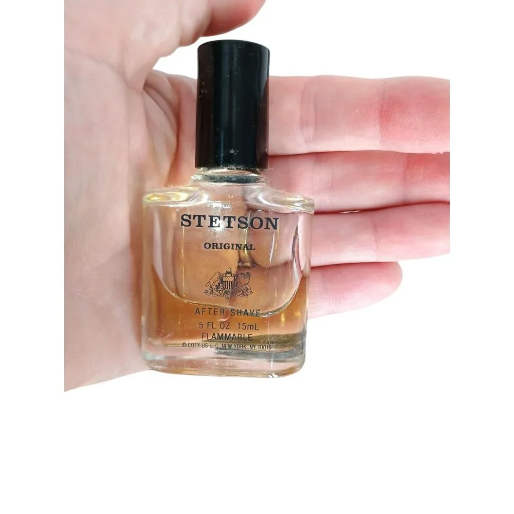 Stetson Original After Shave Splash Half full 5 Fl Oz‎ Glass Bottle Vintage Mens